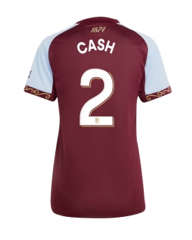 Aston Villa Matty Cash #2 Maglia Gara Casa Repliche 2025-26 Donna Maniche Corte